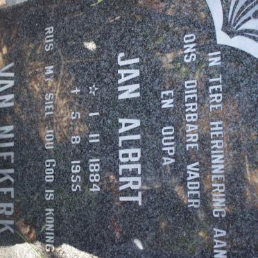 NIEKERK Jan Albert, van 1884-1955