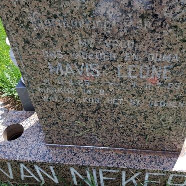 NIEKERK Mavis Leone, van 1925-1985