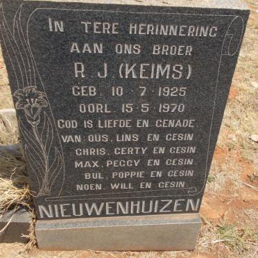 NIEUWENHUIZEN R.J. 1925-1970