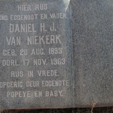 NIEKERK Daniel H.J., van 1893-1963