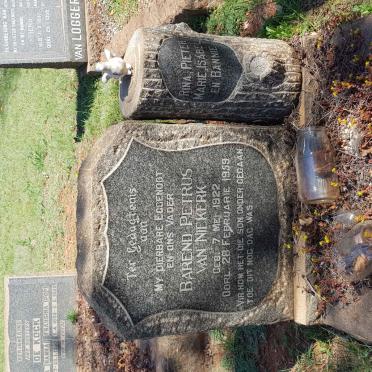 NIEKERK Barend Petrus, van 1922-1959