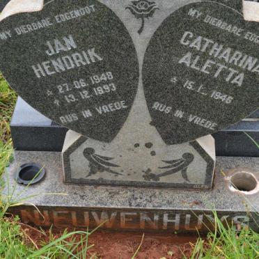 NIEUWENHUYS Jan Hendrik 1948-1993 &amp; Catharina Aletta 1946-