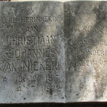 NIEKERK Christiaan Johannes, van 1917-1972