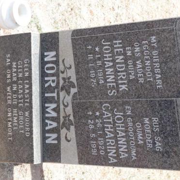 NORTMAN Hendrik Johannes 1914-1975 &amp; Johanna Catharina 1920-1991