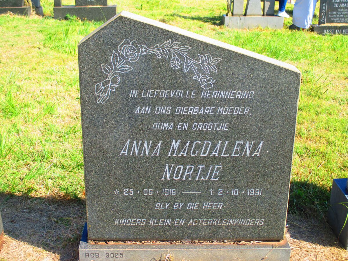 NORTJE Anna Magdalena 1916-1991