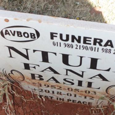 NTULI Fana Basil 1952-2018