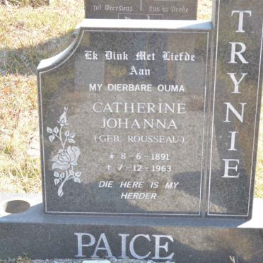 PAICE Catherine Johanna nee ROUSSEAU 1891-1963