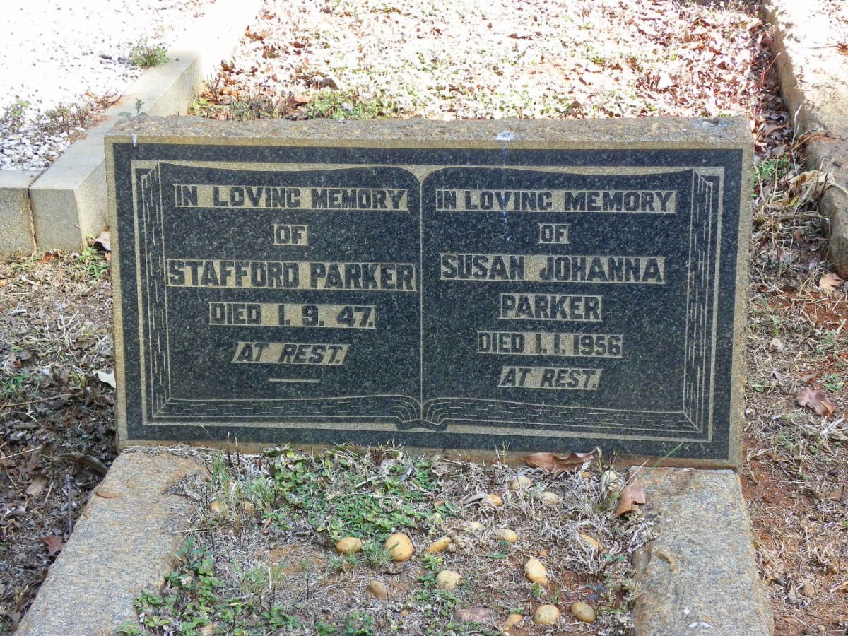 PARKER Stafford -1947 &amp; Susan Johanna -1956