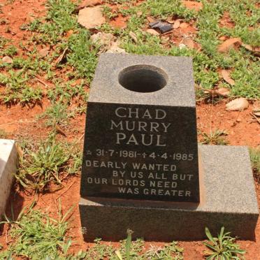 PAUL Chad Murry 1981-1985