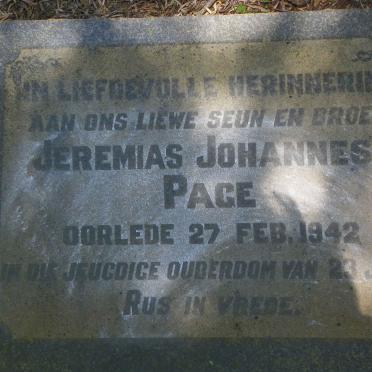 PAGE Jeremias Johannes -1942