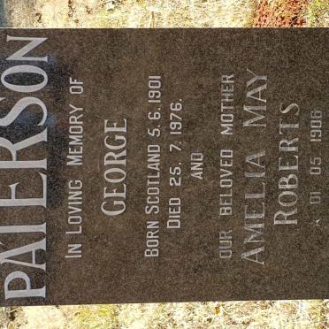PATERSON George 1901-1976 &amp; Amelia May ROBERTS 1906-1999