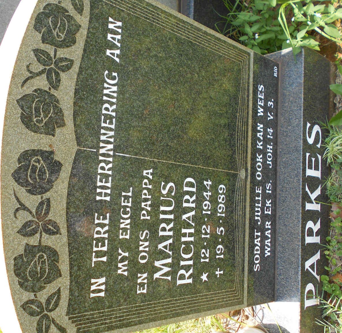 PARKES Marius Richard 1944-1989