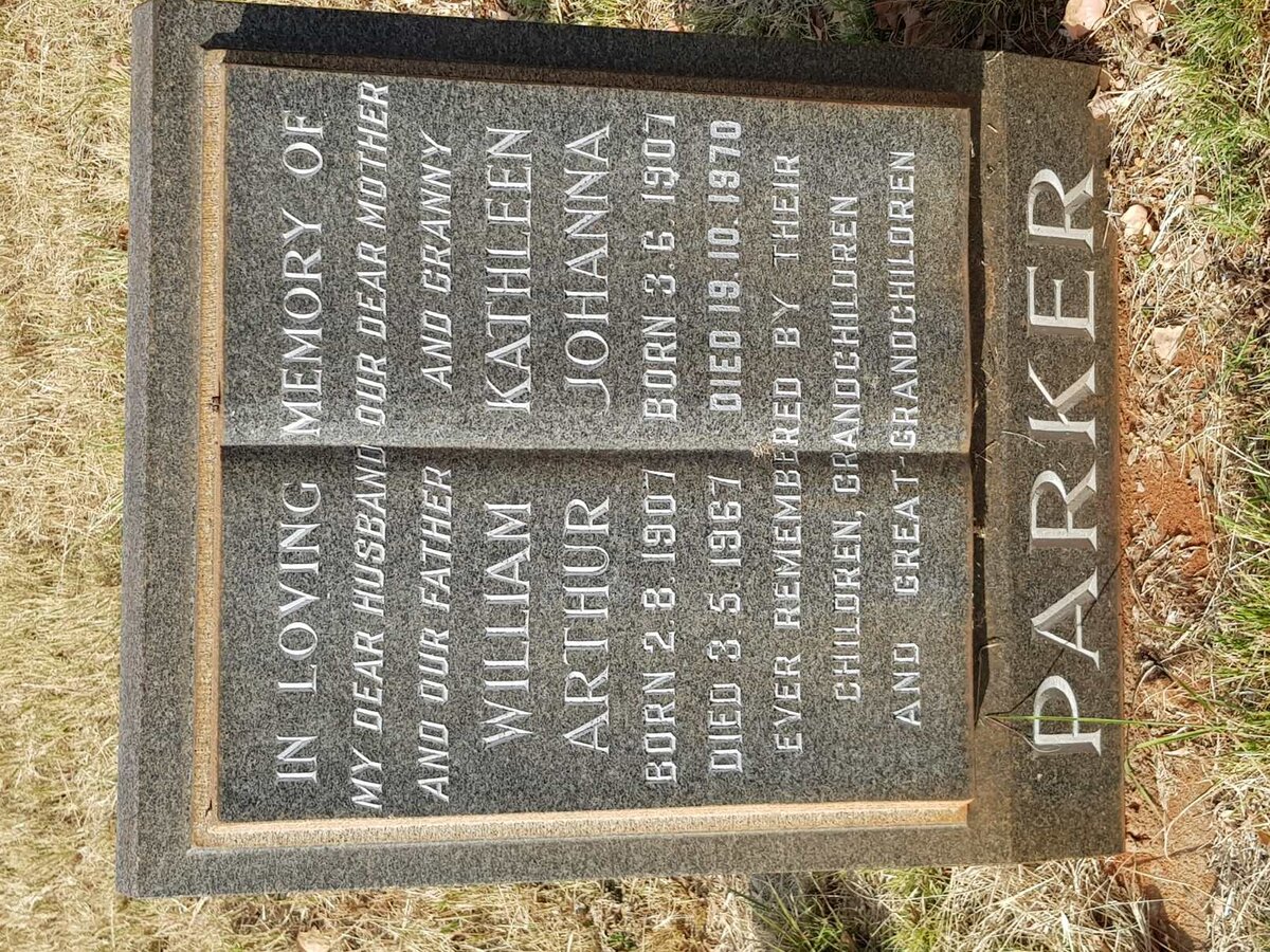 PARKER William Arthur 1907-1967 &amp; Kathleen Johanna 1907-1970