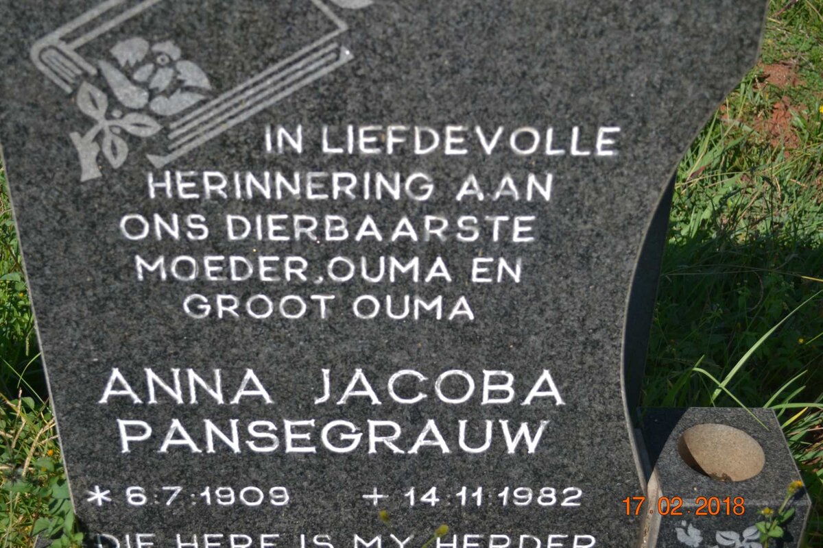 PANSEGRAUW Anna Jacoba 1909-1982