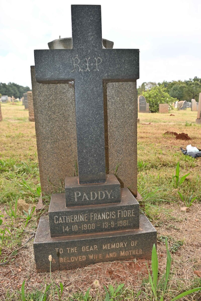 PADDY Catherine Francis Fiore 1908-1961