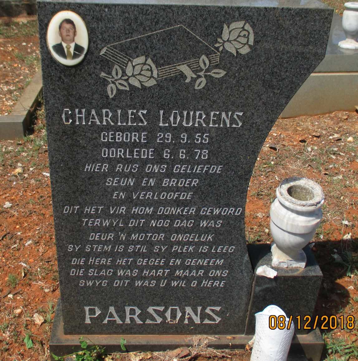 PARSONS Charles Lourens 1955-1978