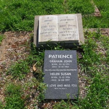 PATIENCE Robert Graham -1943 &amp; Ethel Edith -1975 :: PATIENCE Graham John 1931-1984 &amp; Helen Susan 1926-1997