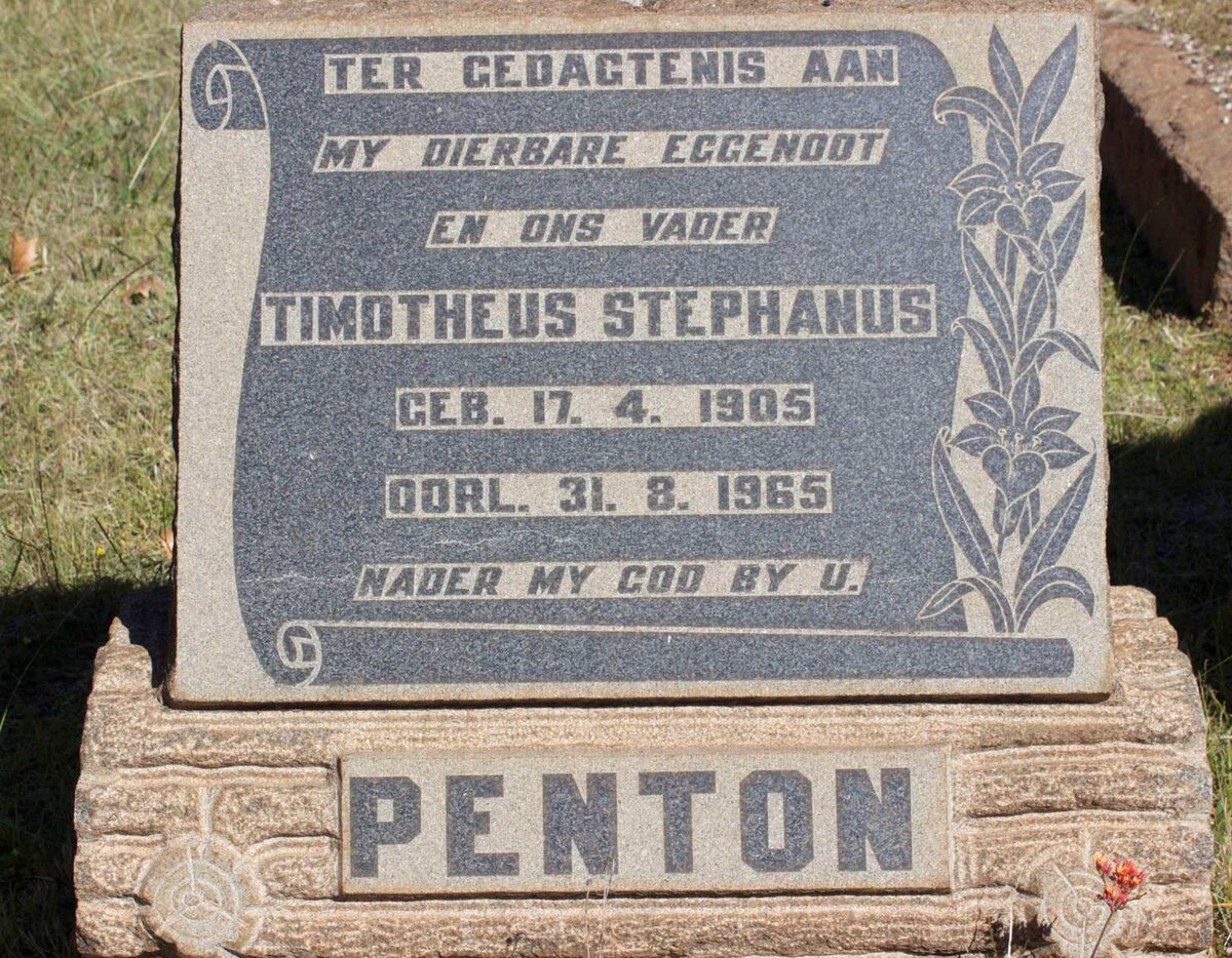PENTON Timotheus Stephanus 1905-1965