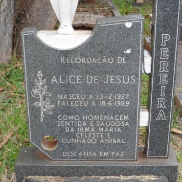 PEREIRA Alice de Jesus 1927-1989