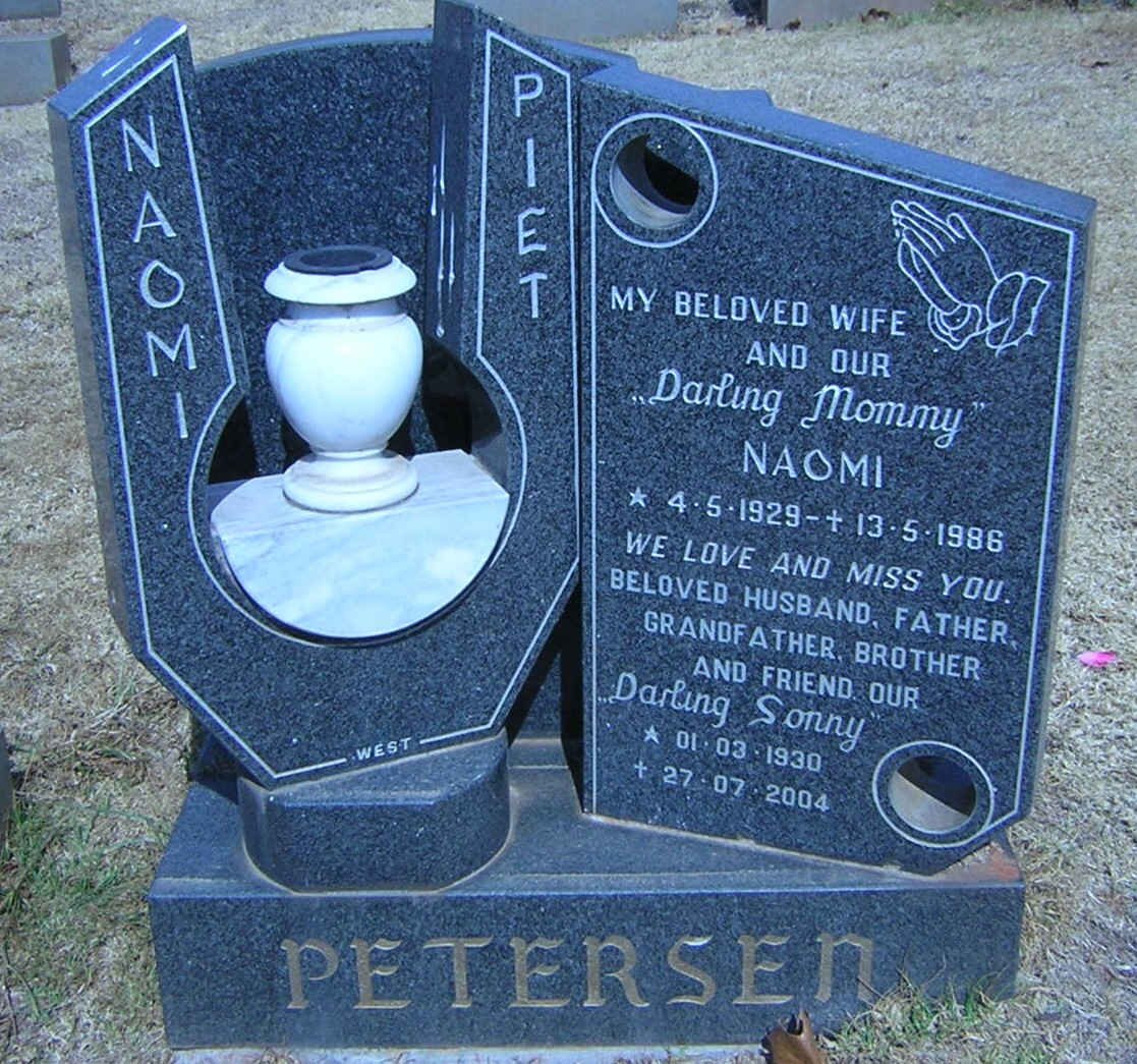 PETERSEN Piet 1930-2004 &amp; Naomi 1929-1986