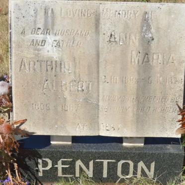 PENTON Arthur Albert 1905-1967 &amp; Ann Maria 1895-1978