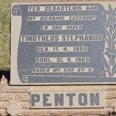 PENTON Timotheus Stephanus 1905-1965