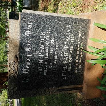 PEACOCK John -1954 &amp; Ethel Kate -1972