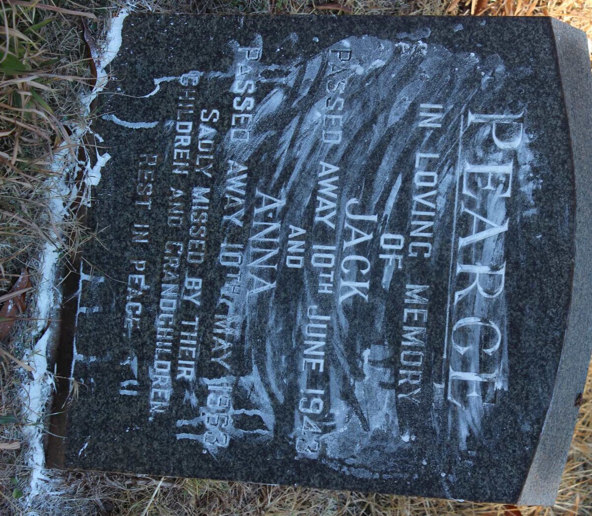 PEARCE Jack -1943 &amp; Anna -1963