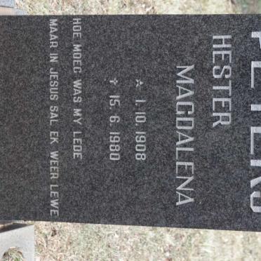 PETERS Hester Magdalena 1908-1980