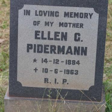 PIDERMANN Ellen G. 1884-1963