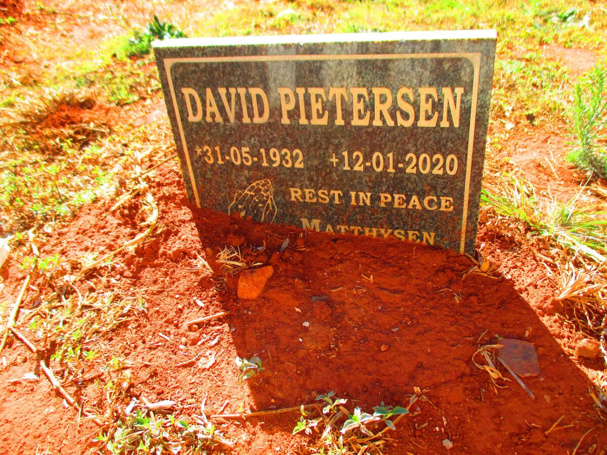 PIETERSEN David 1932-2020