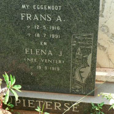 PIETERSE Frans A. 1916-1991 &amp; Elena J. VENTER 1919-