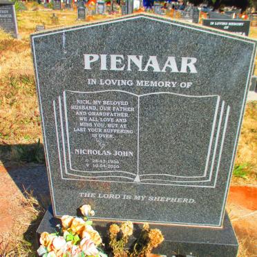 PIENAAR Nicholas John 1936-2010