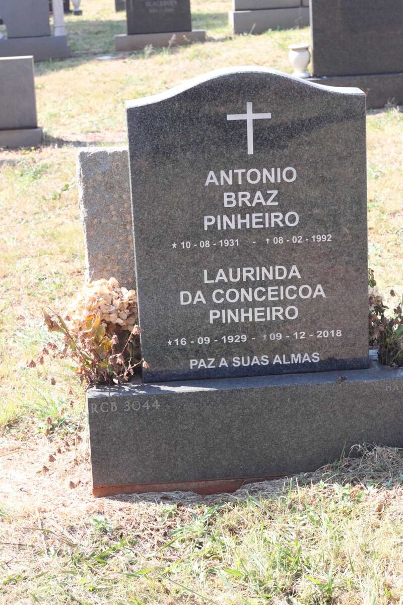 PINHEIRO Antonio Braz 1931-1992 &amp; Laurinda Da Conceicoa 1929-2018