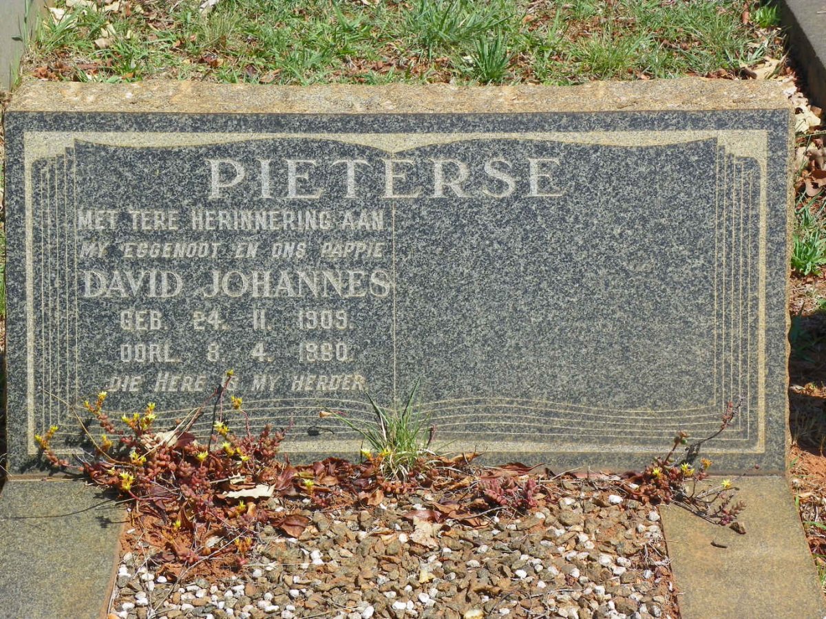 PIETERSE David Johannes 1909-1960