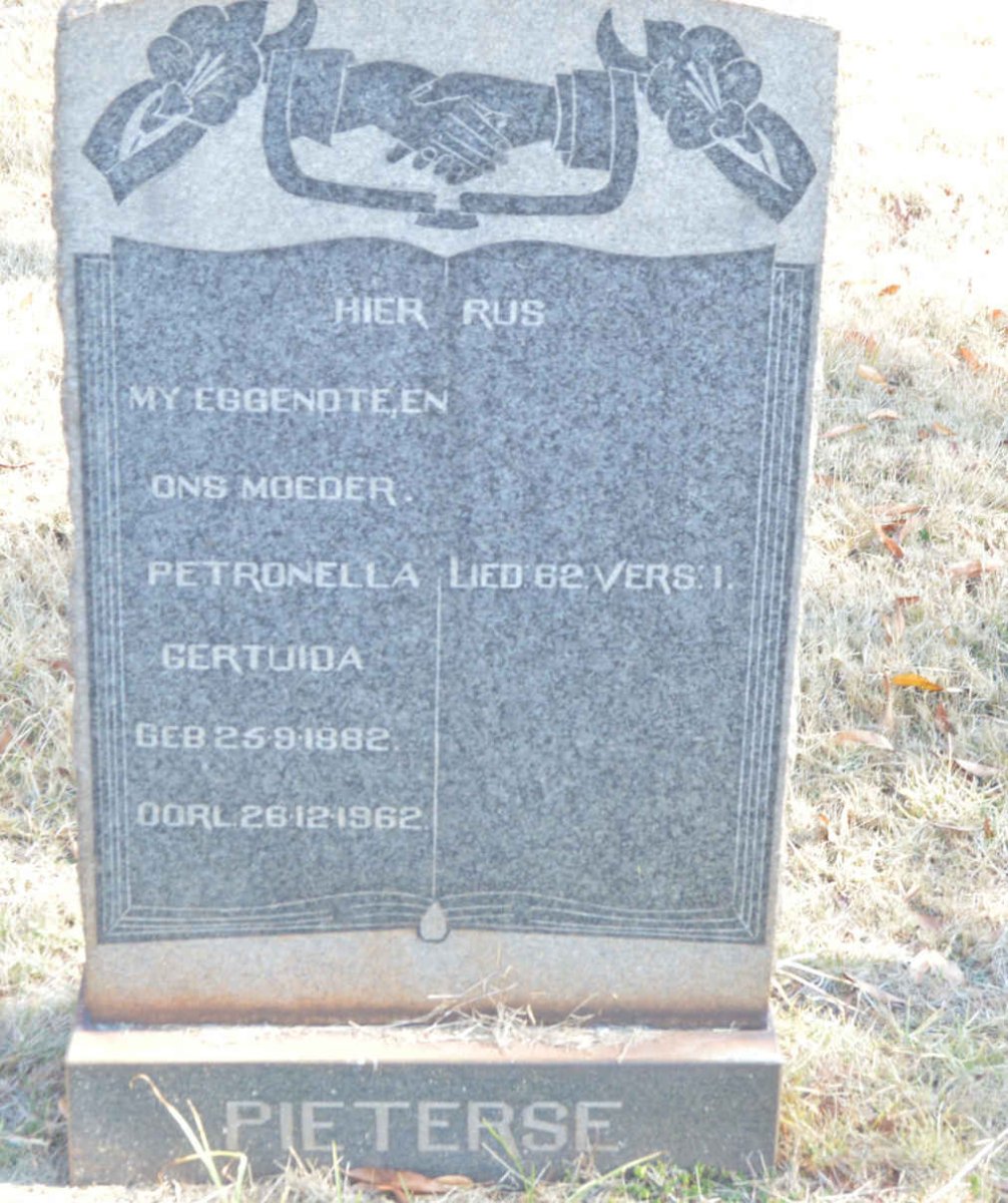 PIETERSE Petronella Gertruida 1882-1962