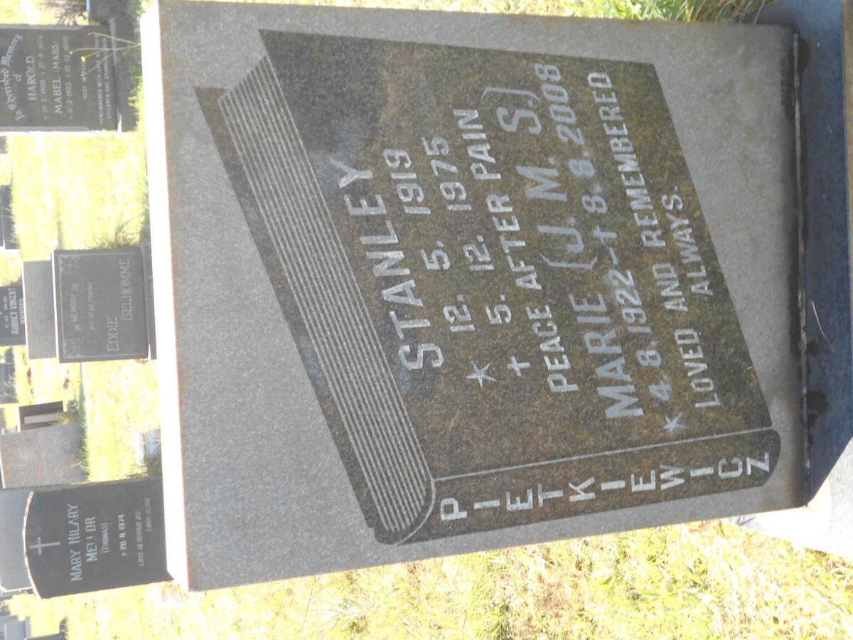 PIETKIEWICZ Stanley 1919-1975 &amp; J.M.S. 1922-2008