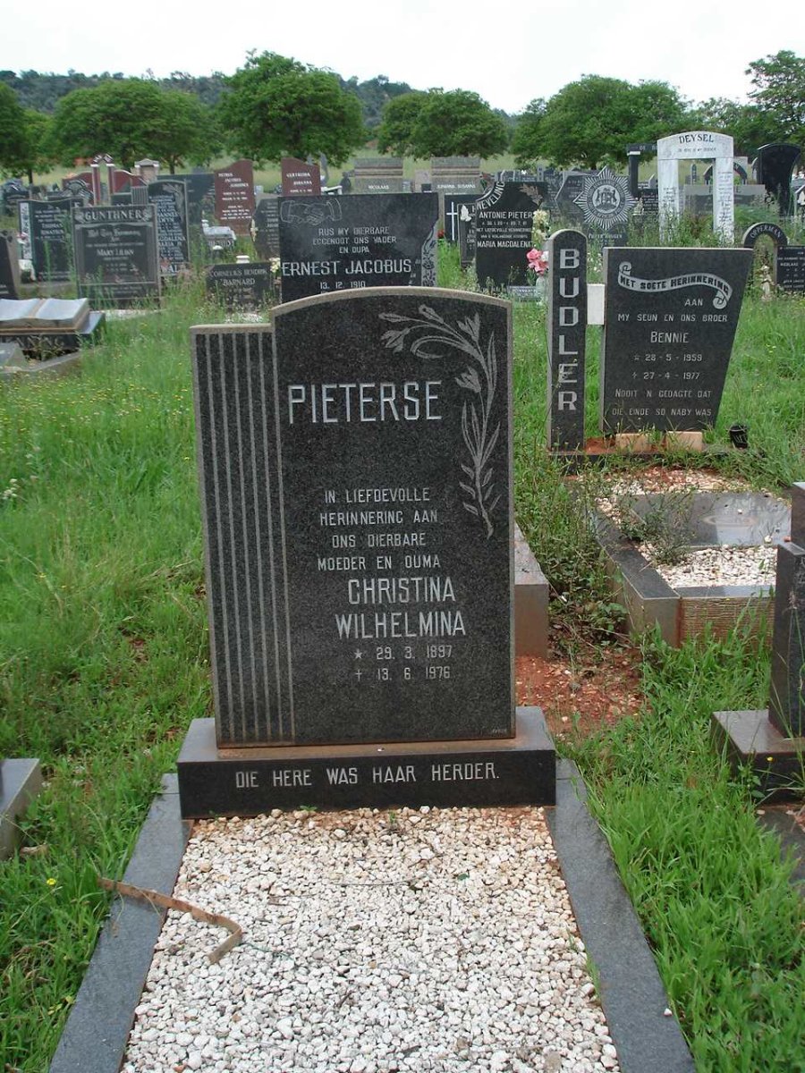 PIETERSE Christina Wilhelmina 1897-1976