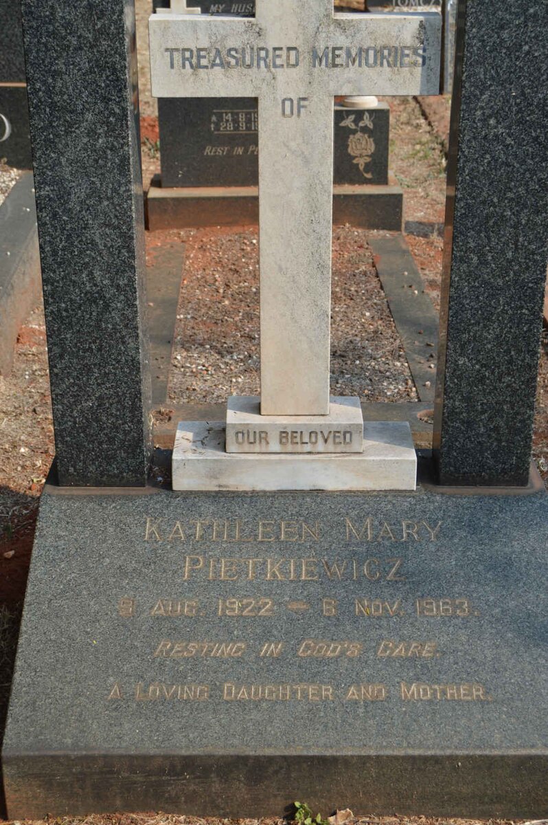 PIETKIEWICZ Kathleen Mary 1922-1963