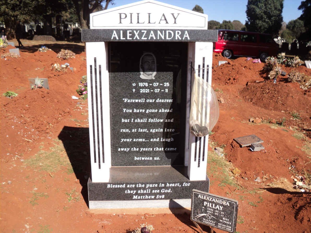 PILLAY Alexzandra 1976-2021