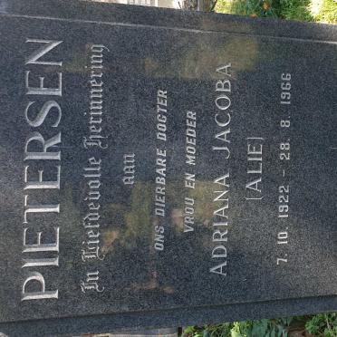 PIETERSEN Adriana Jacoba 1922-1966
