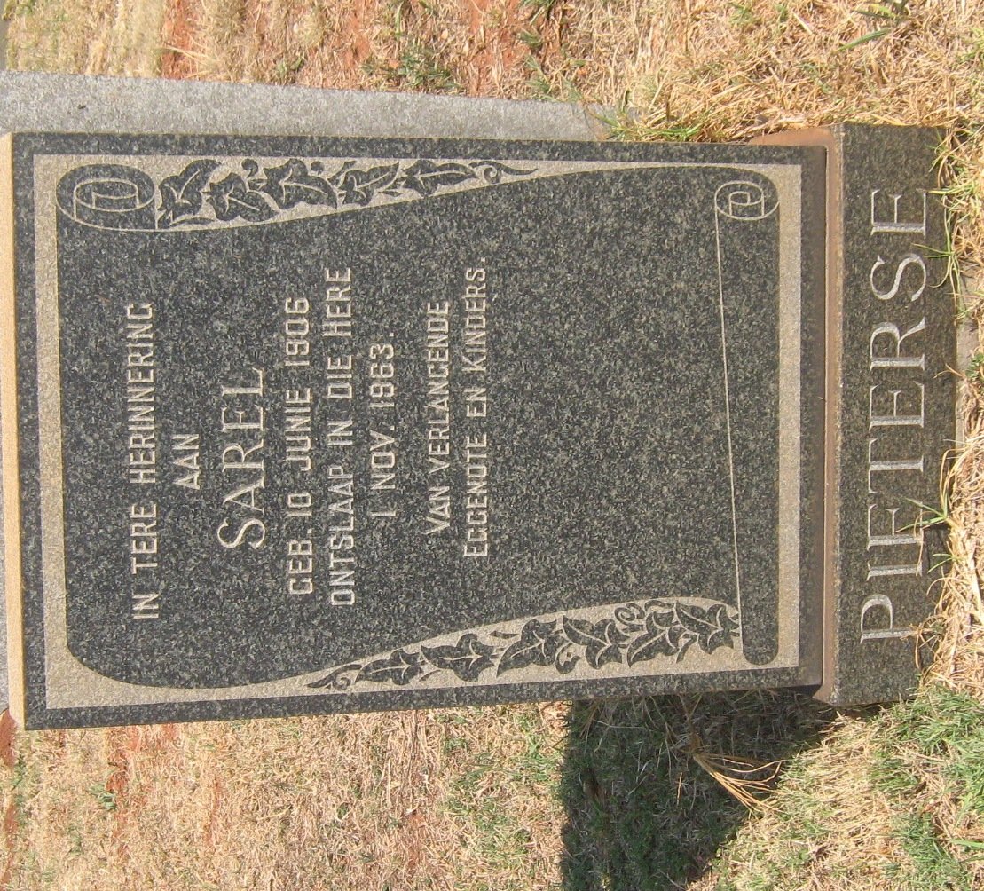 PIETERSE Sarel 1906-1963