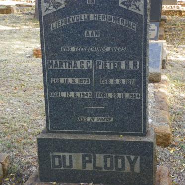 PLOOY Pieter H.R., du 1871-1954 &amp; Martha C.C. 1879-1943