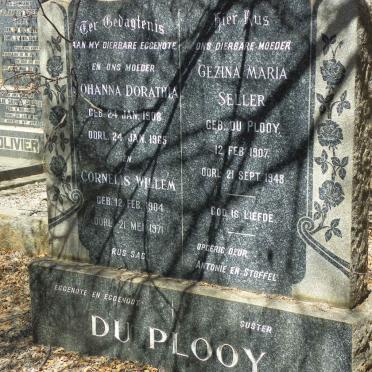 PLOOY Cornelis Willem, du 1904-1971 &amp; Johanna Dorathia 1908-1965