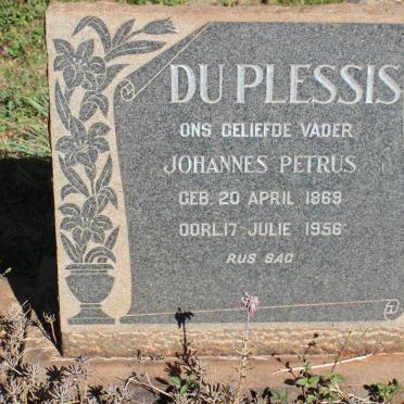 PLESSIS Johannes Petrus, du 1869-1956