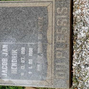 PLESSIS Jacob Jan Hendrik, du 1901-1990