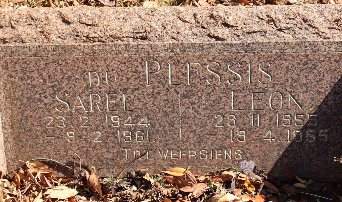 PLESSIS Sarel, du 1944-1961 :: DU PLESSIS Leon 1955-1965