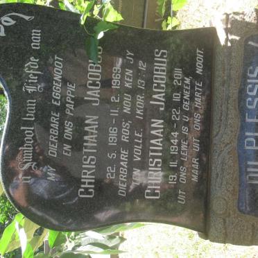 PLESSIS Christiaan Jacobus, du 1916-1969 :: DU PLESSIS Christiaan Jacobus 1944-2011