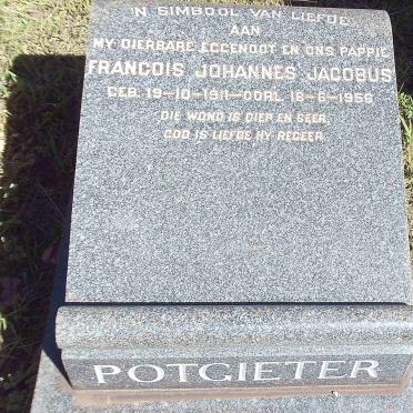 POTGIETER Francois Johannes Jacobus 1911-1956