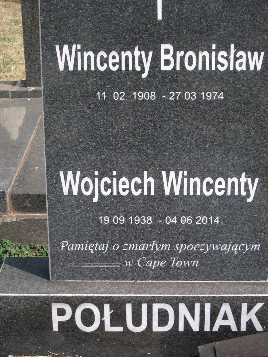 POLUDNIAK Wincenty Bronislaw 1908-1974 :: POLUDNIAK Wojciech Wincenty 1938-2014